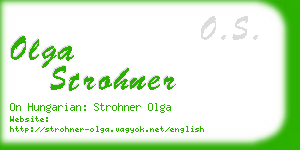 olga strohner business card